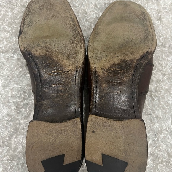 Prada Men Penny Loafers Brown Leather Slip On - Picture 6 of 14